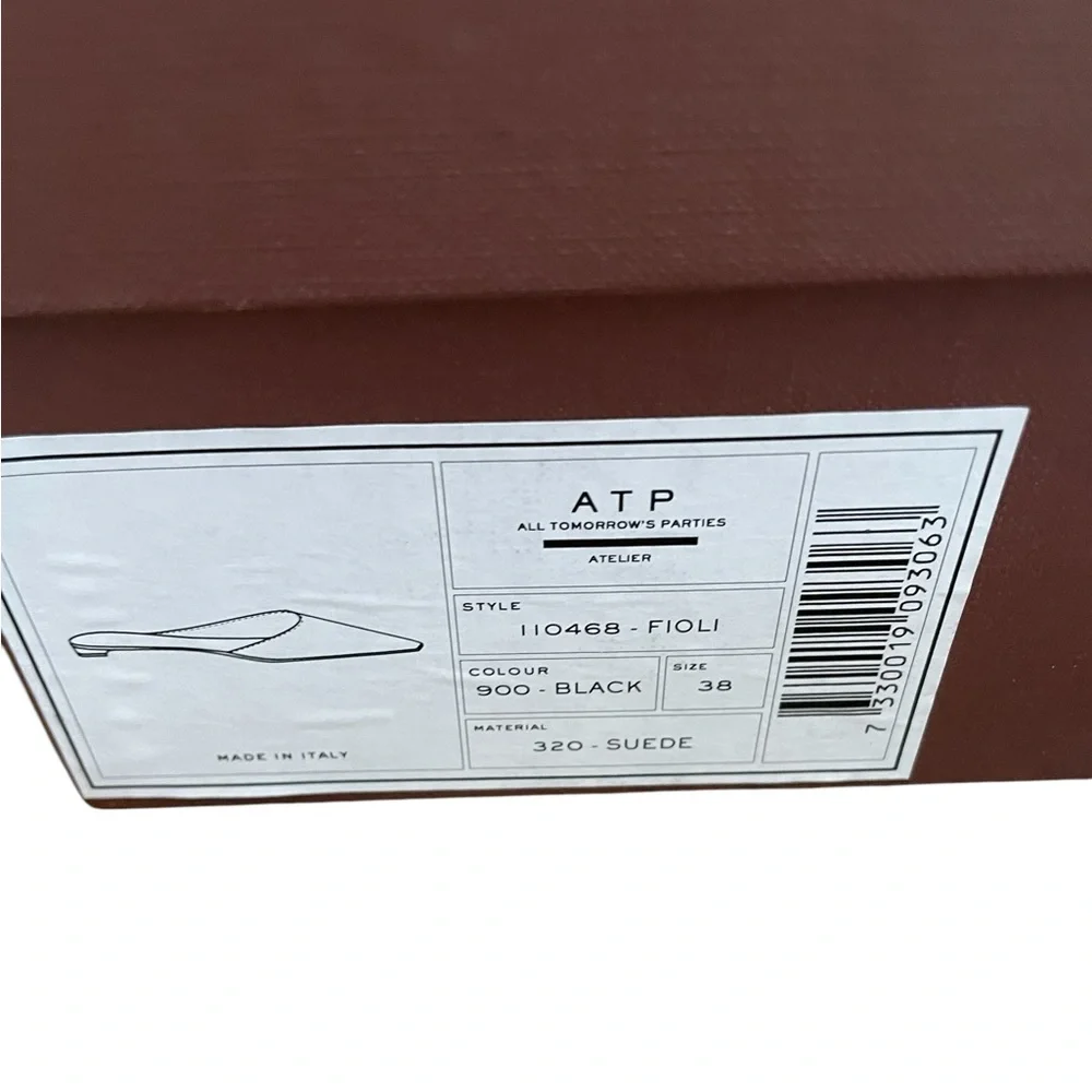 ATP ALL TOMORROW’S PARTIES ATELIER Black Suede Mule Flats - Picture 16 of 16